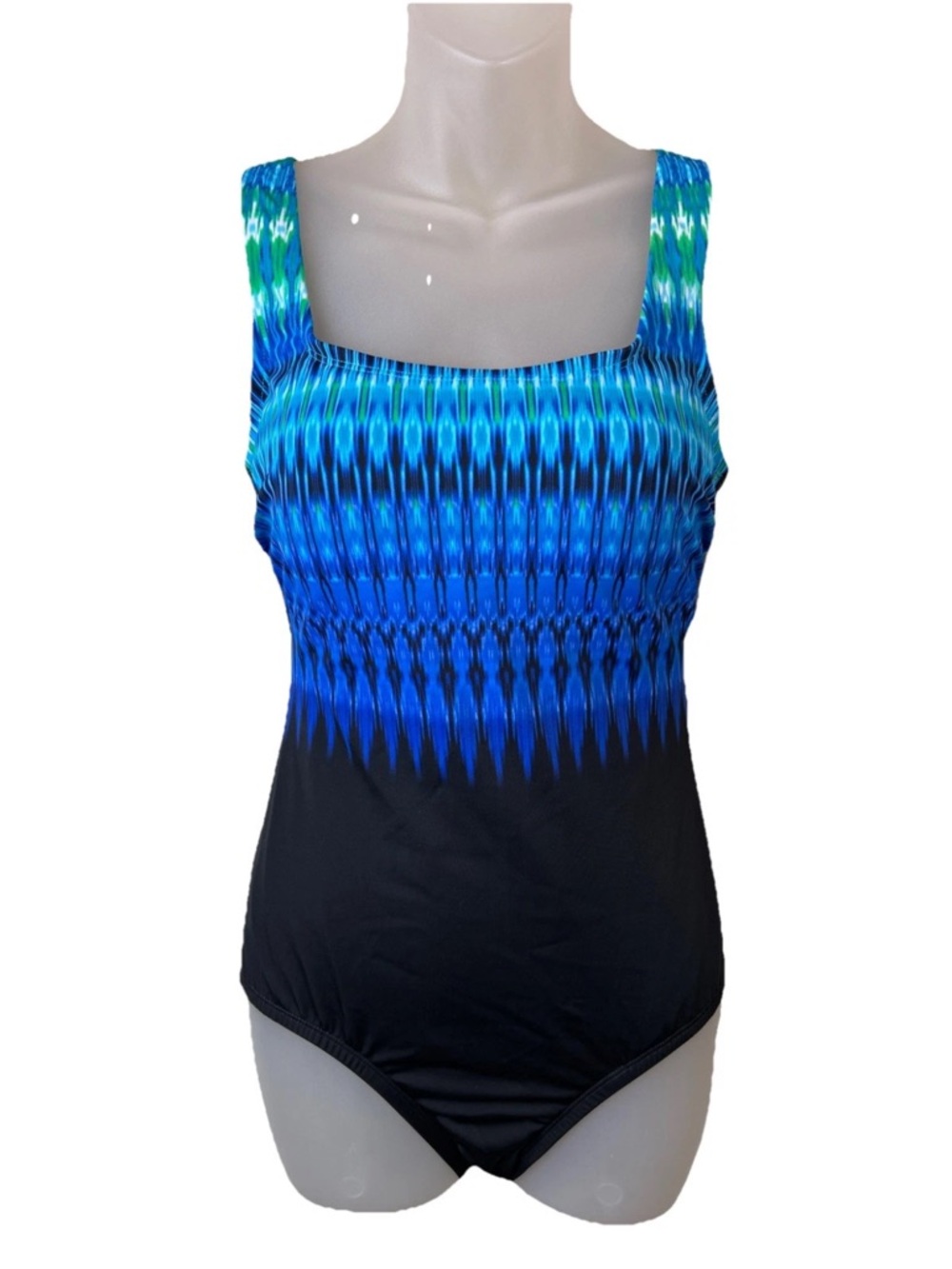Shape Solver By Swim Solutions BLUE Ocean 1-Pc Swimsuit, US 10 NWT